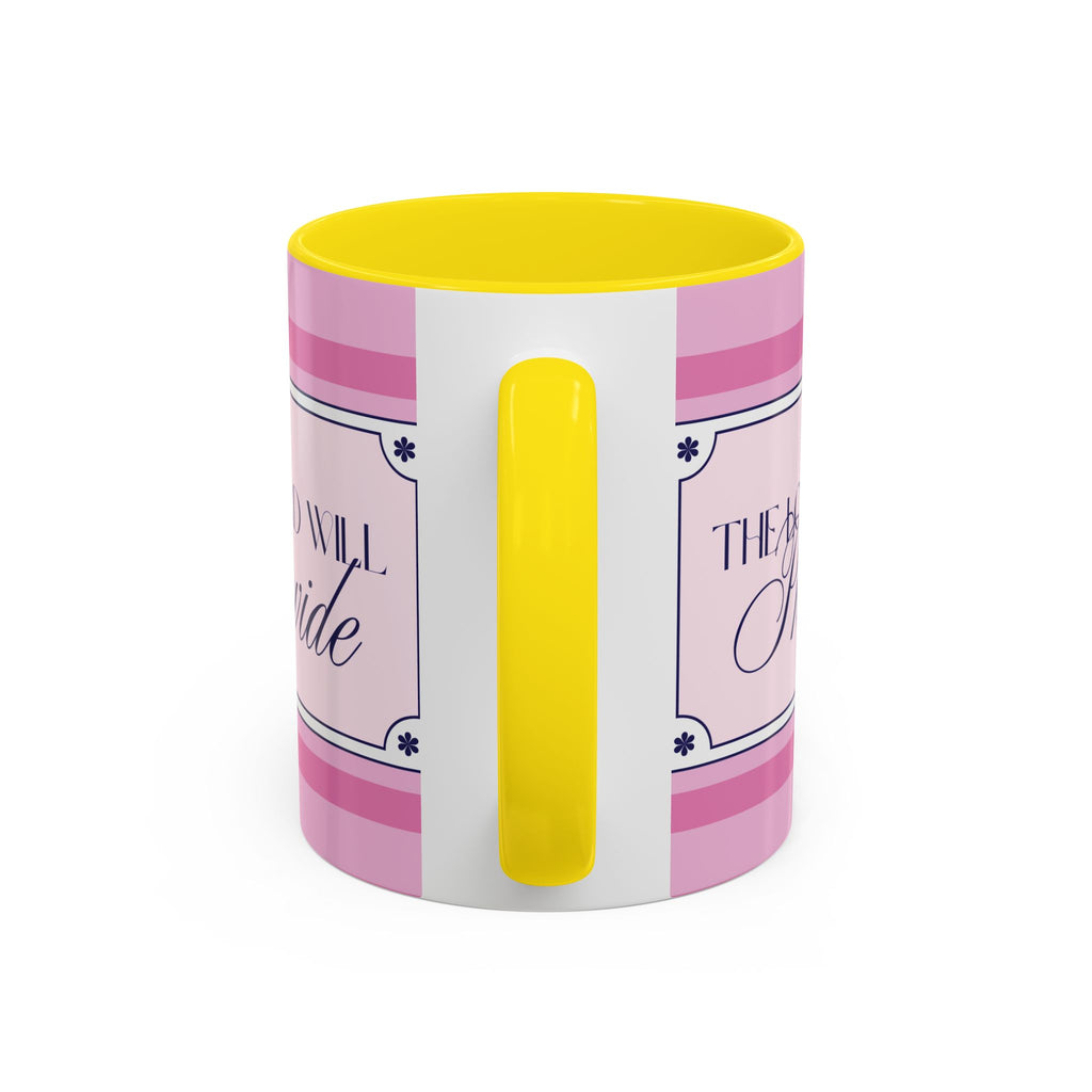 The Lord Will Provide Pink Accent Coffee Mug — Inspirational Christian Scripture Gift (11/15 oz)