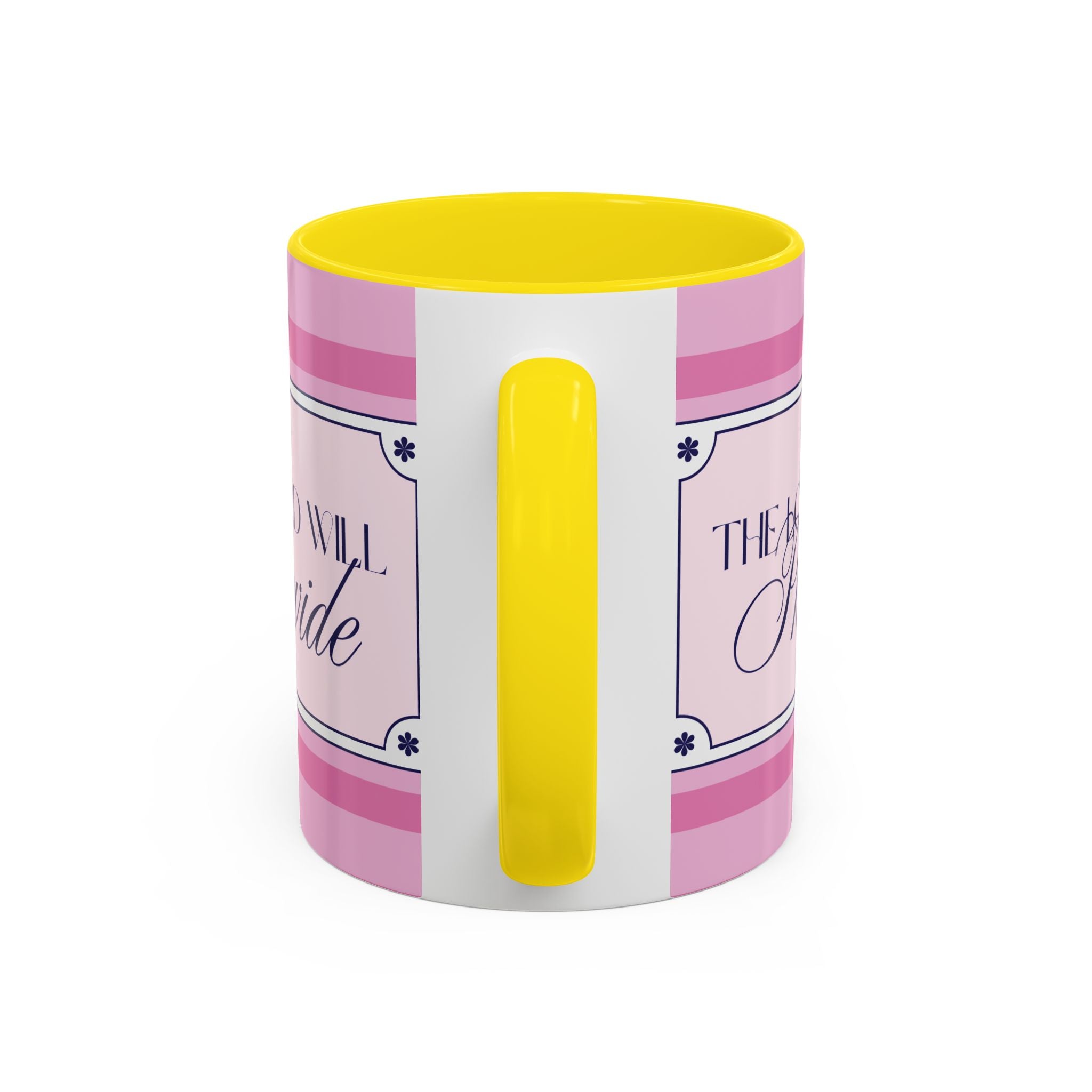 The Lord Will Provide Pink Accent Coffee Mug — Inspirational Christian Scripture Gift (11/15 oz)