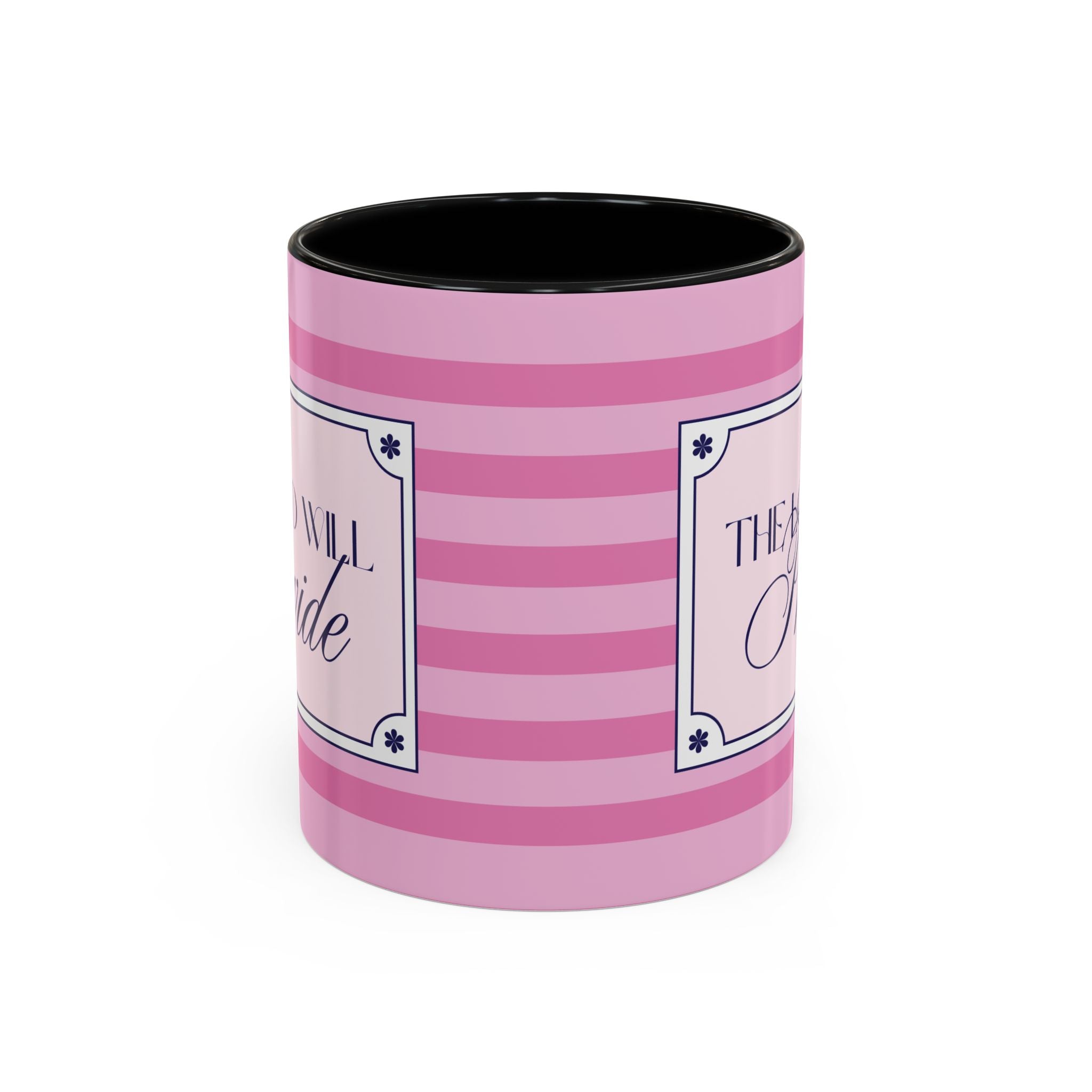 The Lord Will Provide Pink Accent Coffee Mug — Inspirational Christian Scripture Gift (11/15 oz)