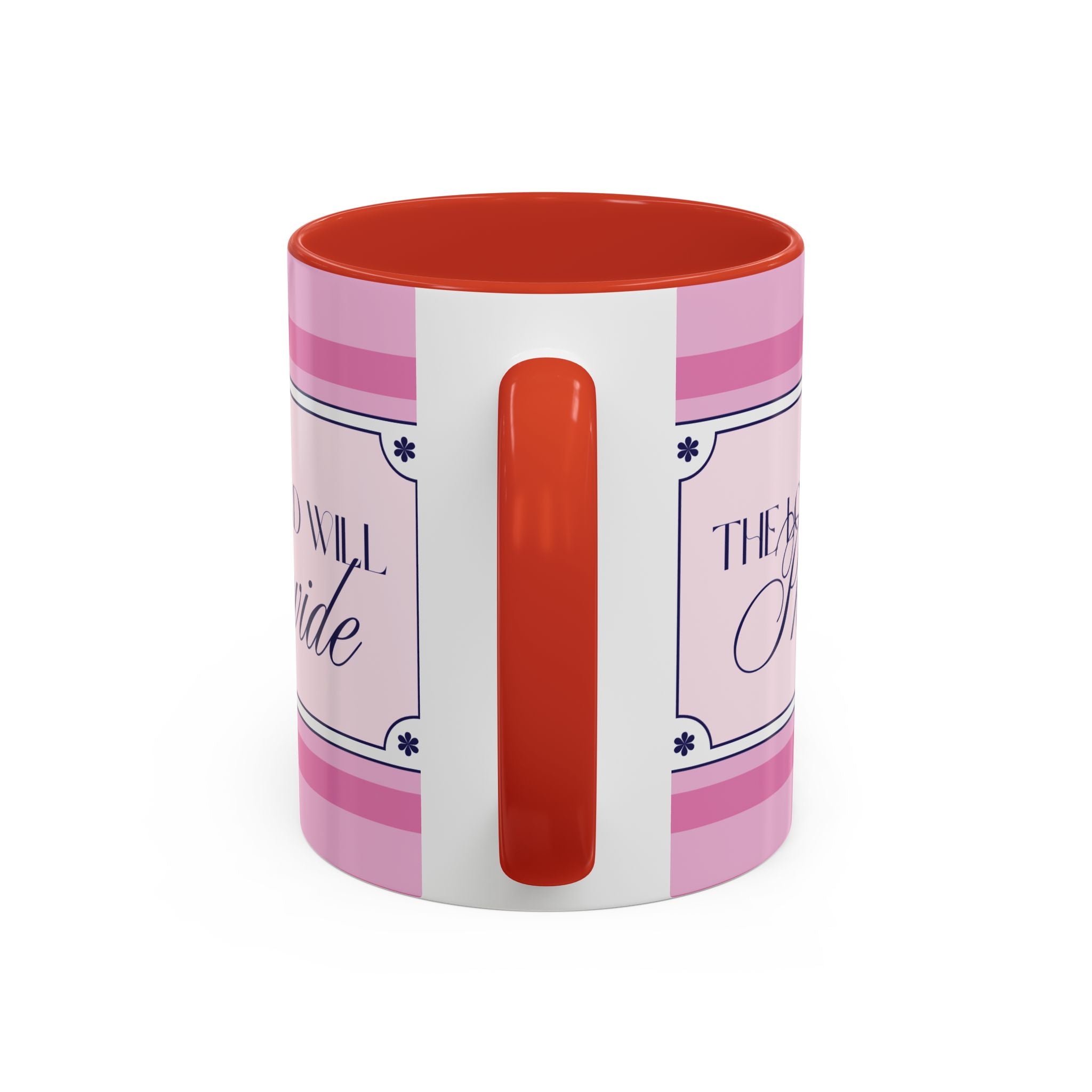 The Lord Will Provide Pink Accent Coffee Mug — Inspirational Christian Scripture Gift (11/15 oz)