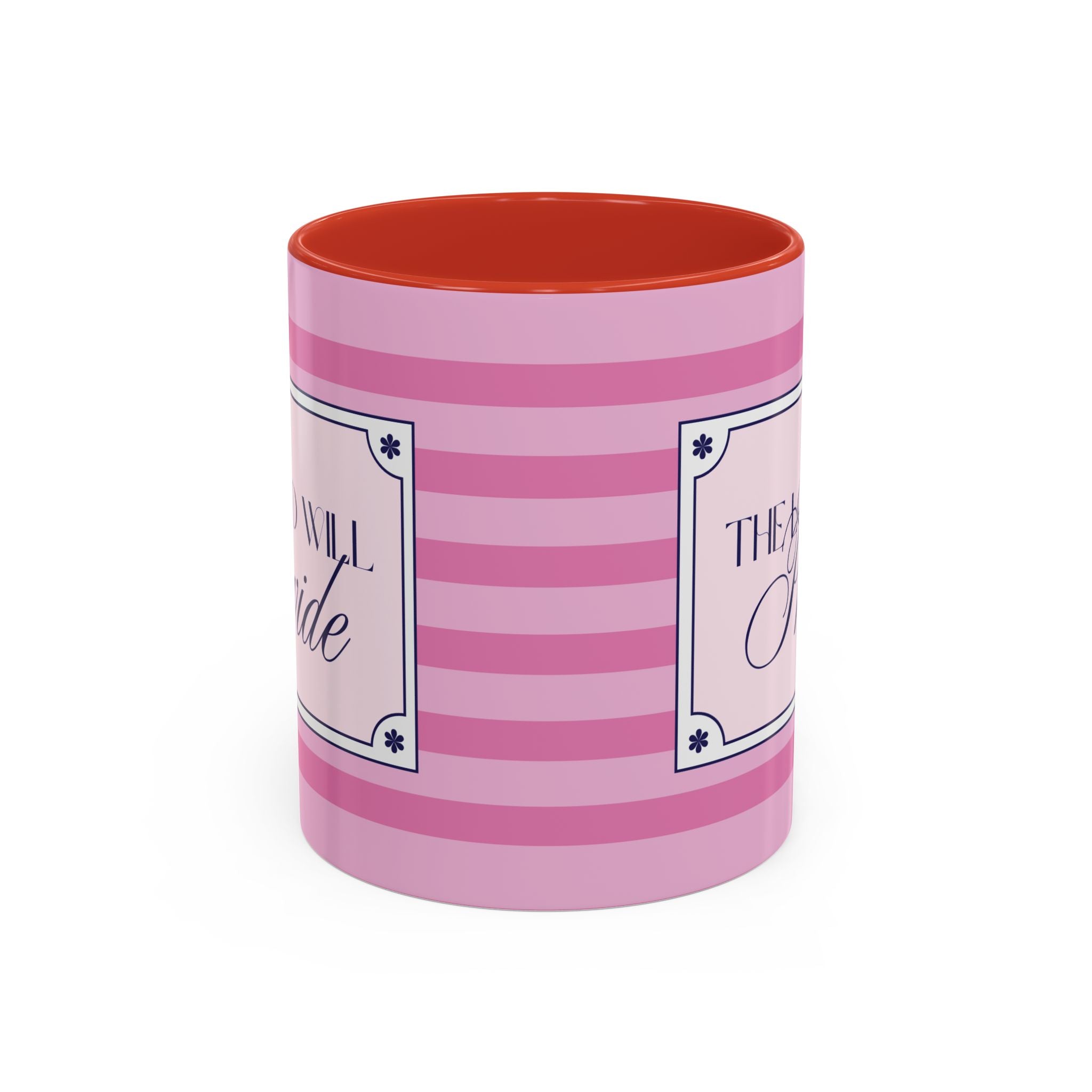 The Lord Will Provide Pink Accent Coffee Mug — Inspirational Christian Scripture Gift (11/15 oz)