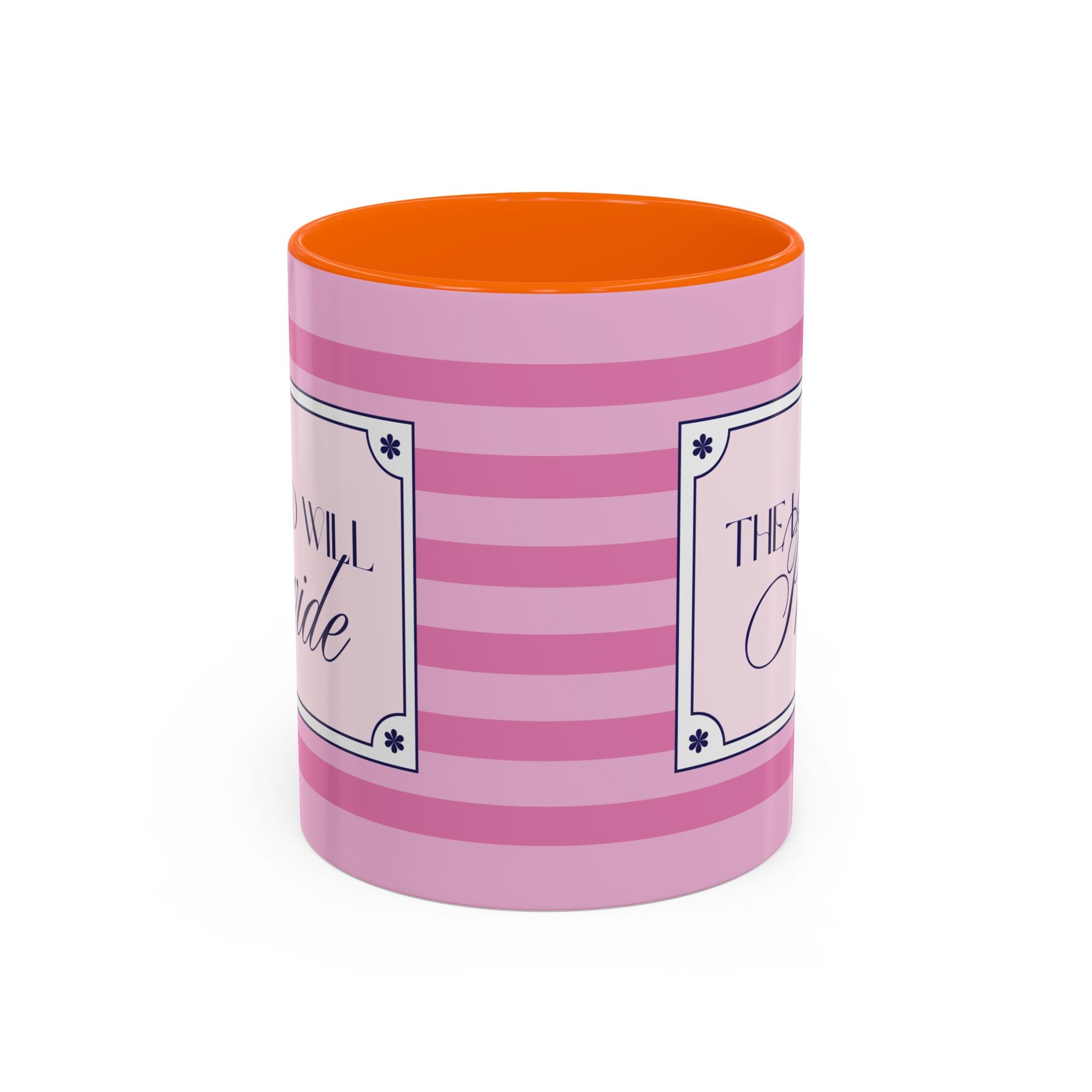 The Lord Will Provide Pink Accent Coffee Mug — Inspirational Christian Scripture Gift (11/15 oz)