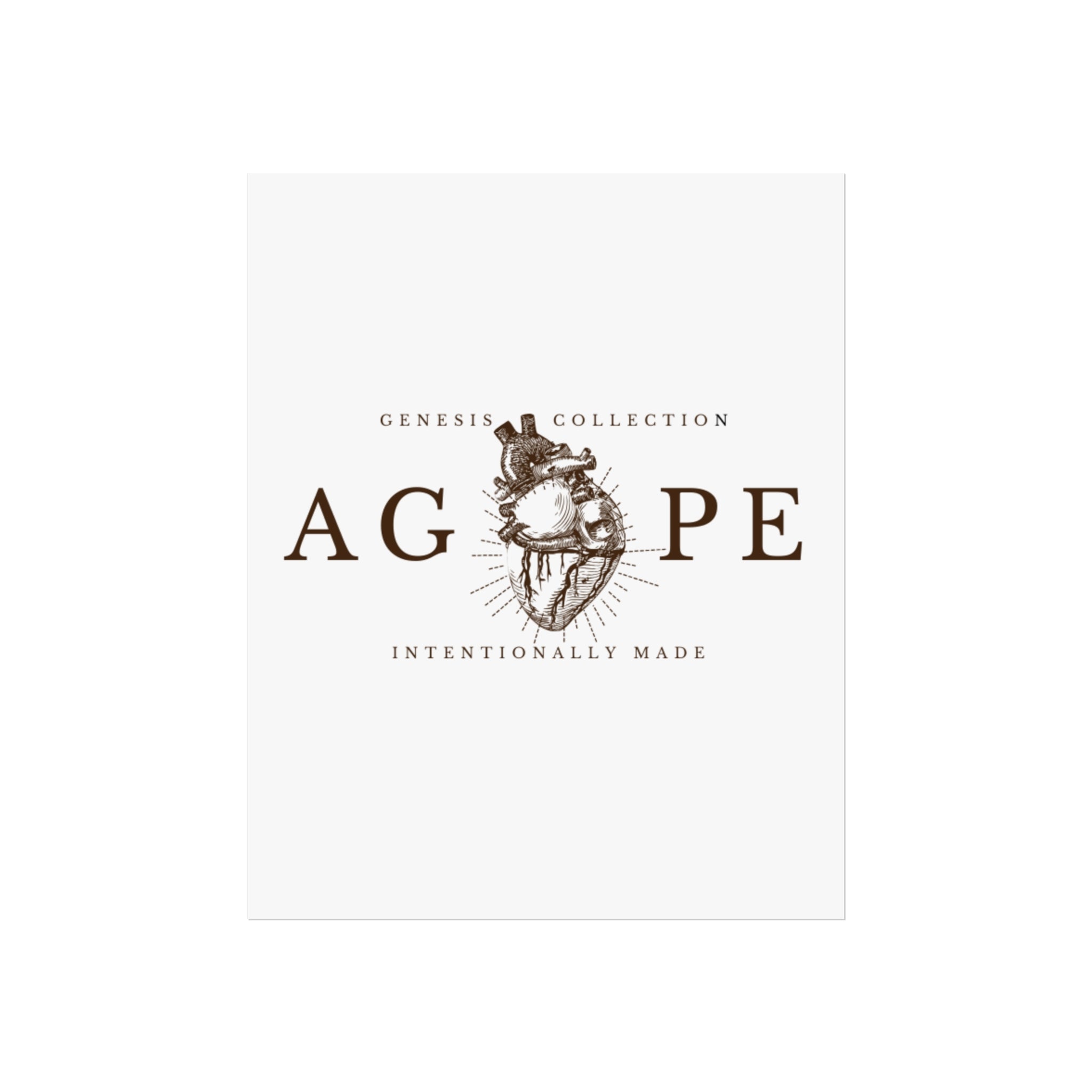 Agape Fine Art Poster — 'Agape' Heart Illustration, Minimalist Wall Art Print