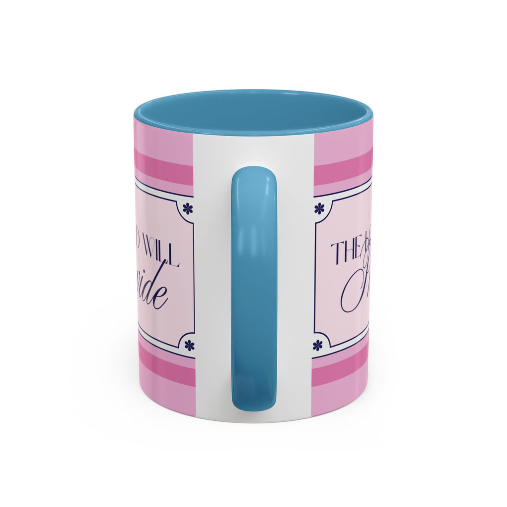 The Lord Will Provide Pink Accent Coffee Mug — Inspirational Christian Scripture Gift (11/15 oz)