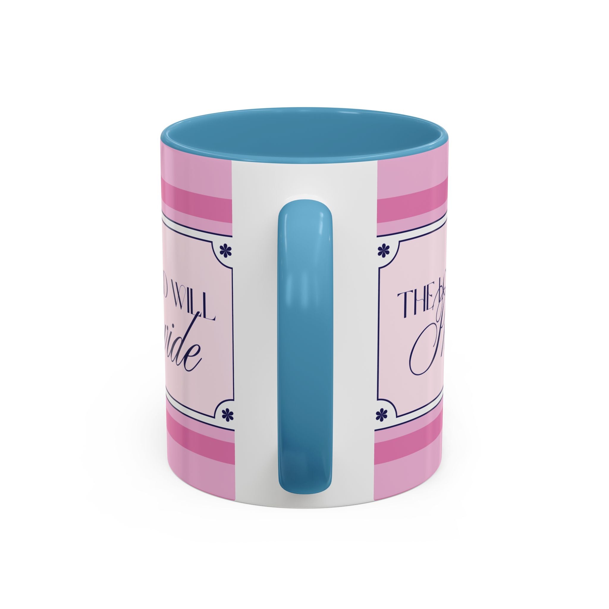 The Lord Will Provide Pink Accent Coffee Mug — Inspirational Christian Scripture Gift (11/15 oz)