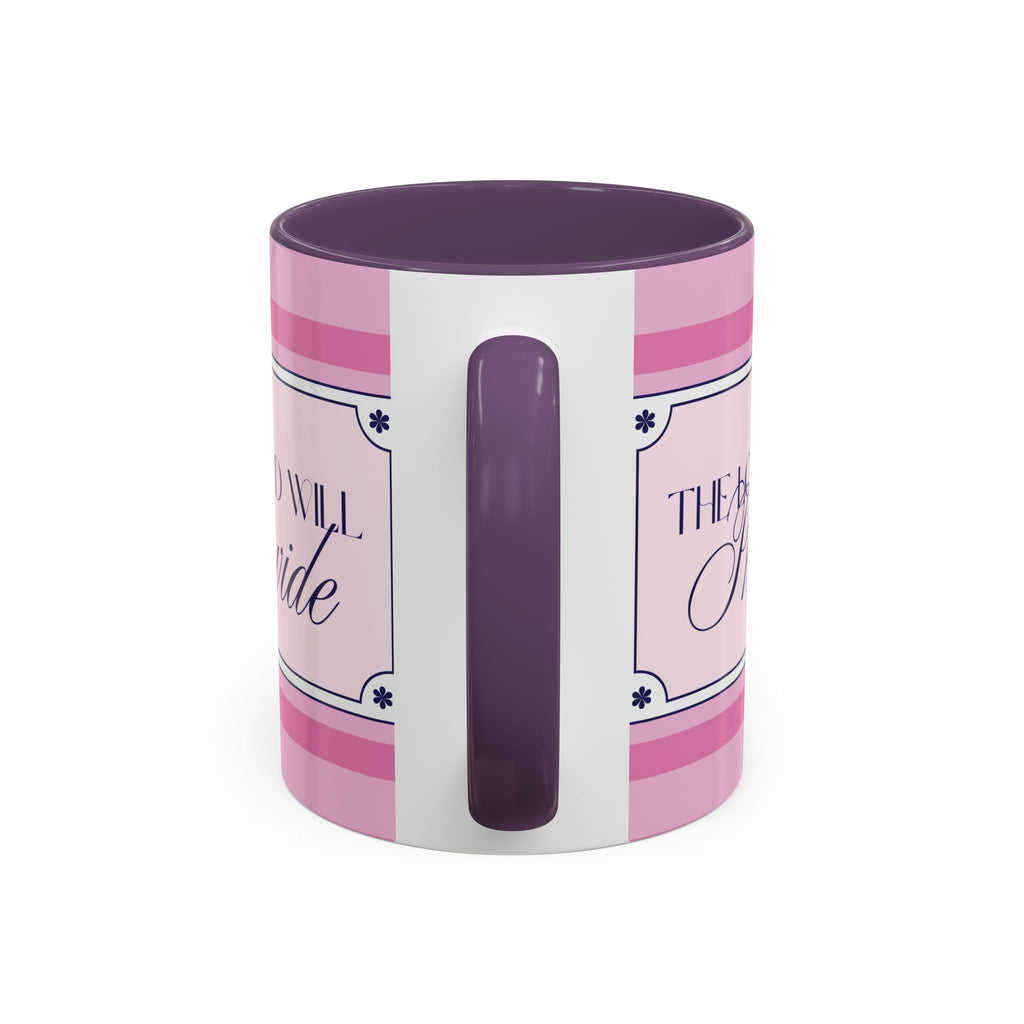 The Lord Will Provide Pink Accent Coffee Mug — Inspirational Christian Scripture Gift (11/15 oz)