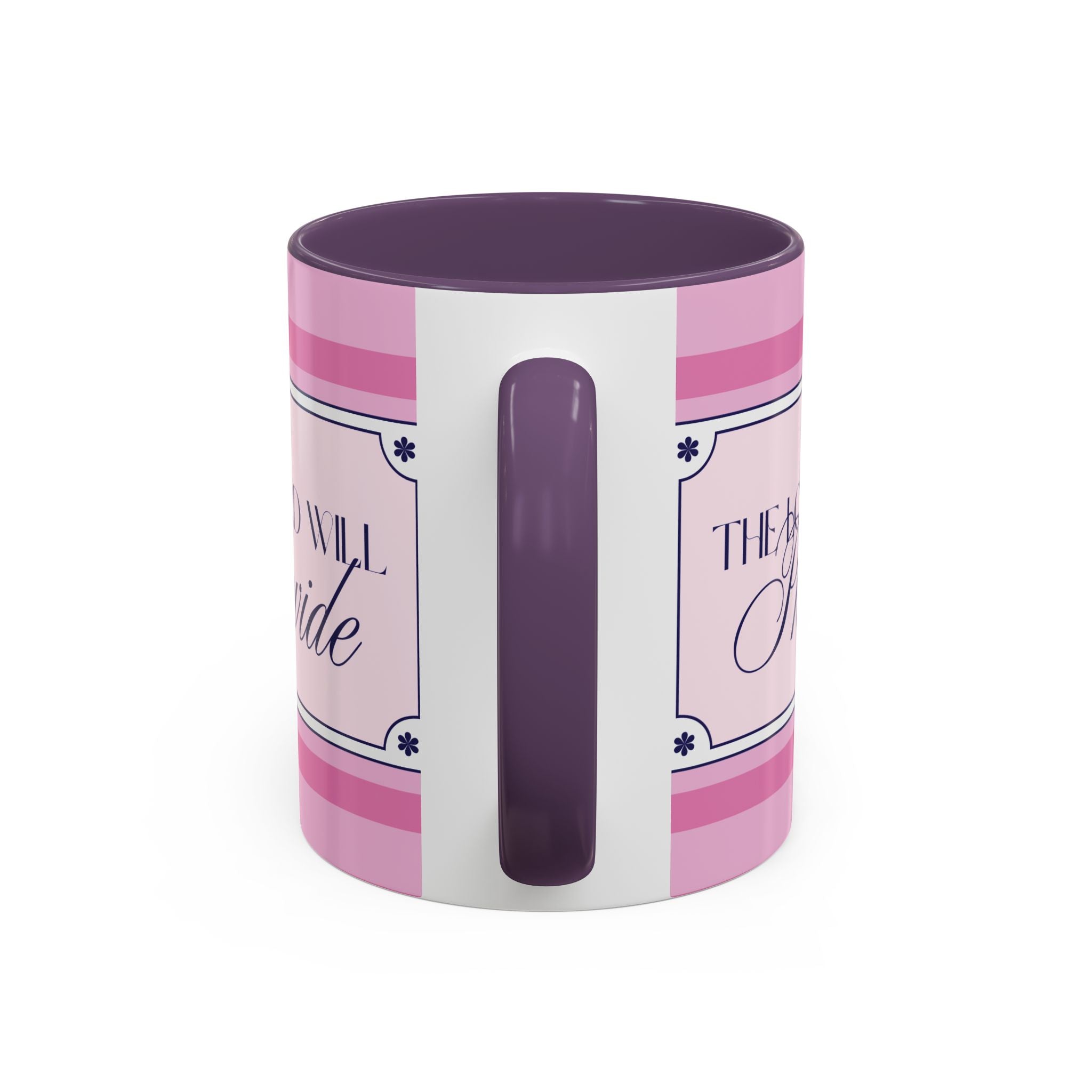 The Lord Will Provide Pink Accent Coffee Mug — Inspirational Christian Scripture Gift (11/15 oz)