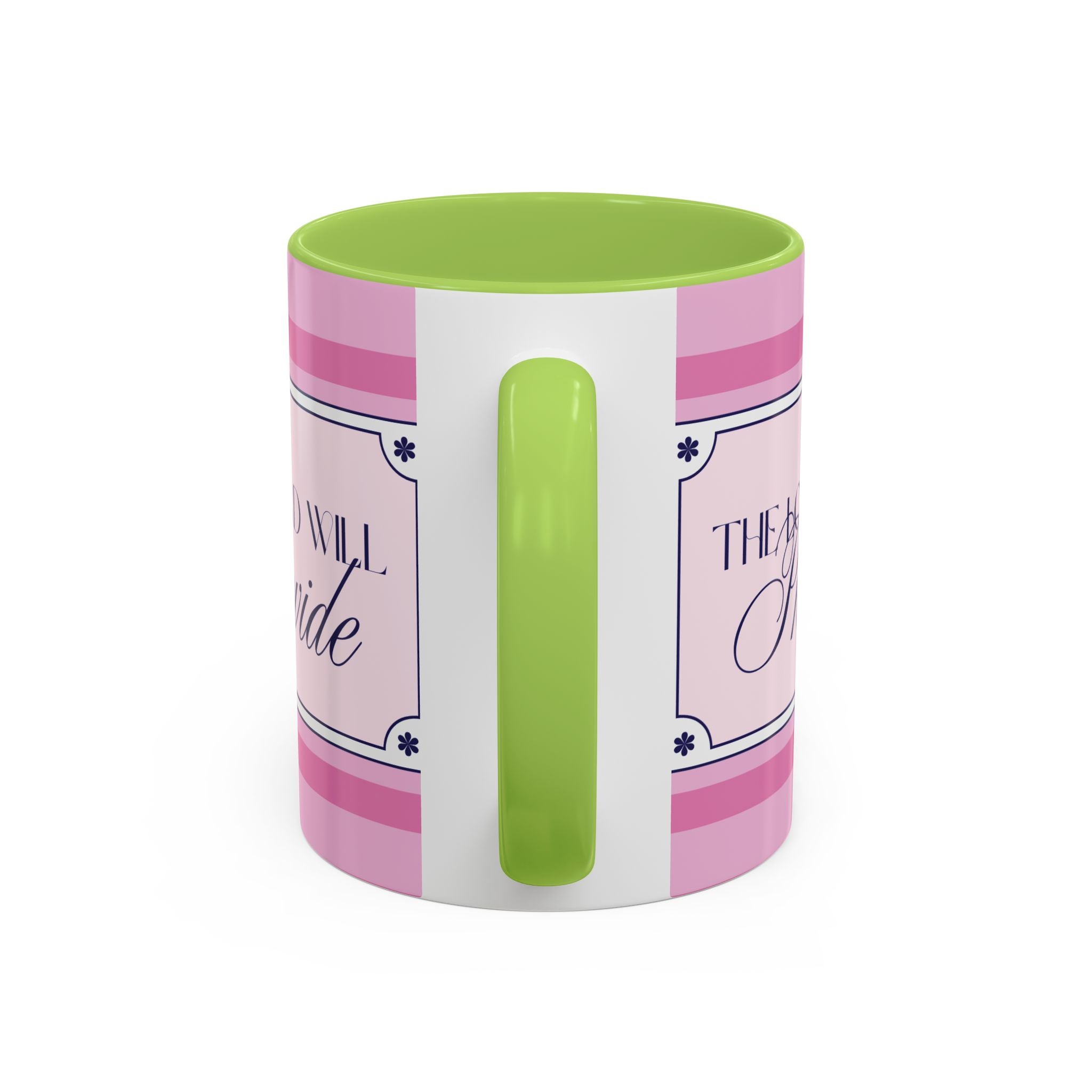 The Lord Will Provide Pink Accent Coffee Mug — Inspirational Christian Scripture Gift (11/15 oz)