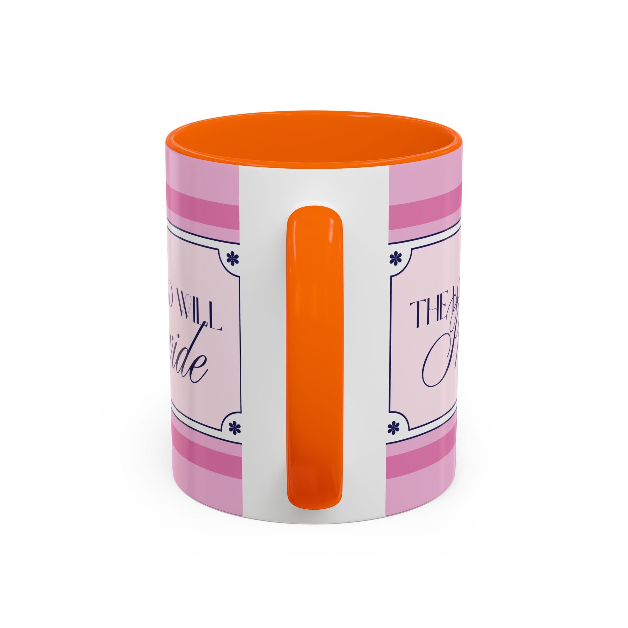 The Lord Will Provide Pink Accent Coffee Mug — Inspirational Christian Scripture Gift (11/15 oz)