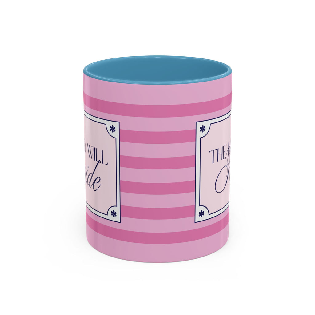 The Lord Will Provide Pink Accent Coffee Mug — Inspirational Christian Scripture Gift (11/15 oz)