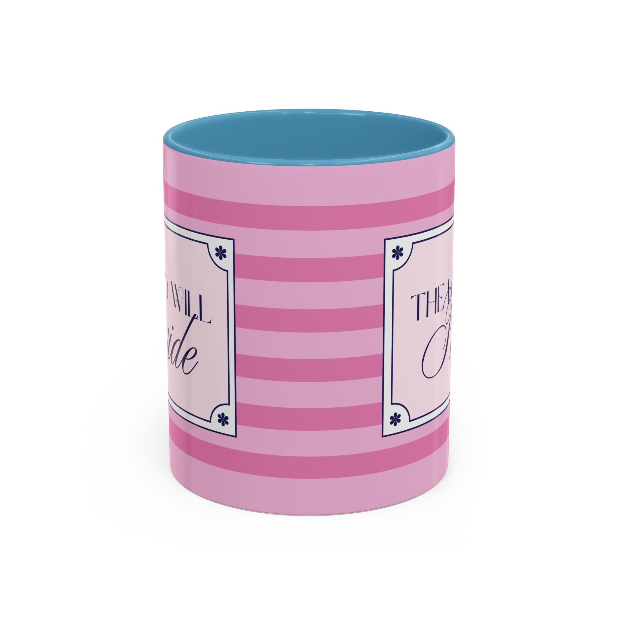 The Lord Will Provide Pink Accent Coffee Mug — Inspirational Christian Scripture Gift (11/15 oz)