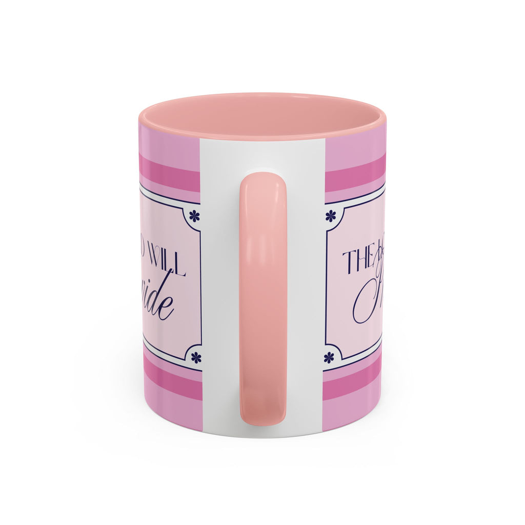The Lord Will Provide Pink Accent Coffee Mug — Inspirational Christian Scripture Gift (11/15 oz)