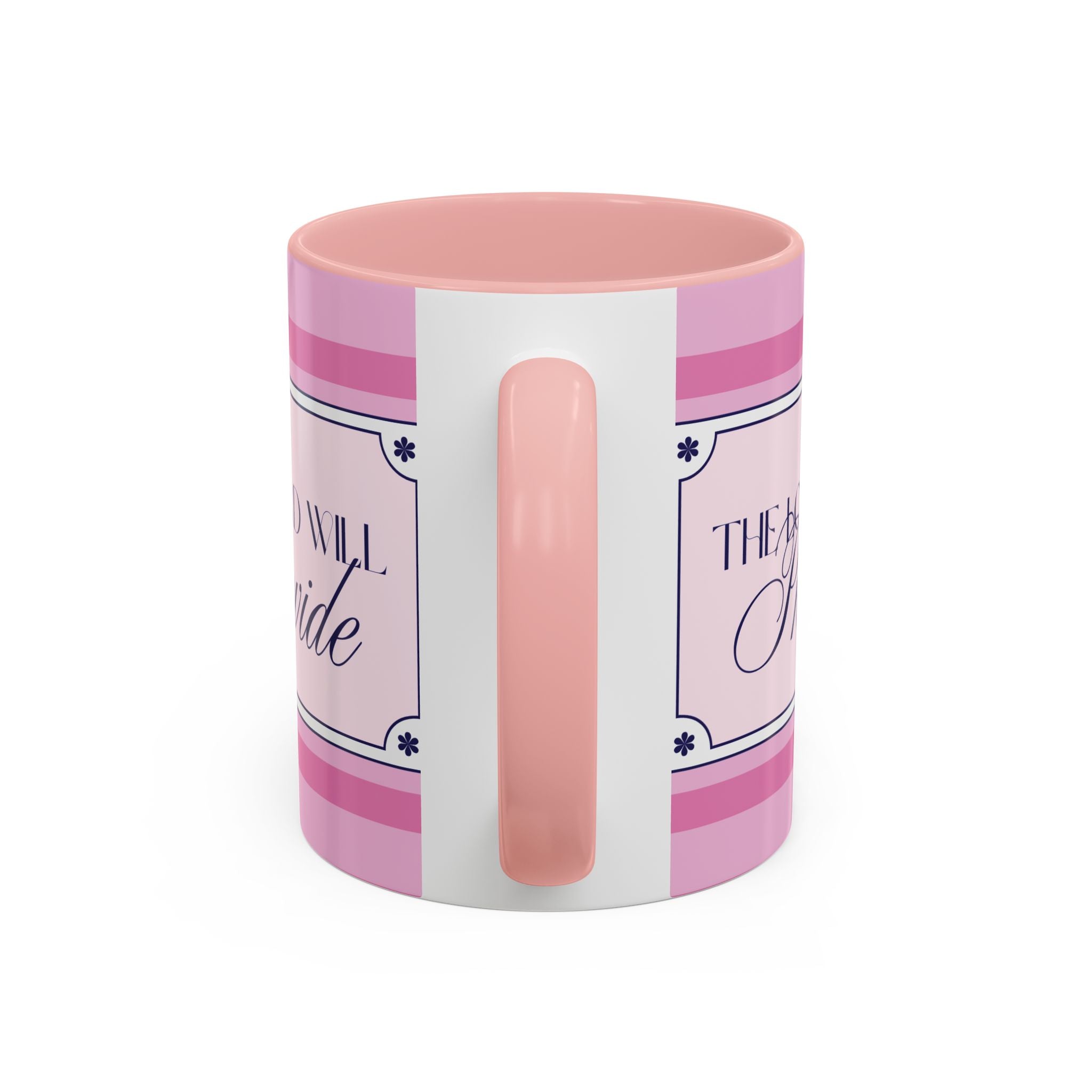 The Lord Will Provide Pink Accent Coffee Mug — Inspirational Christian Scripture Gift (11/15 oz)