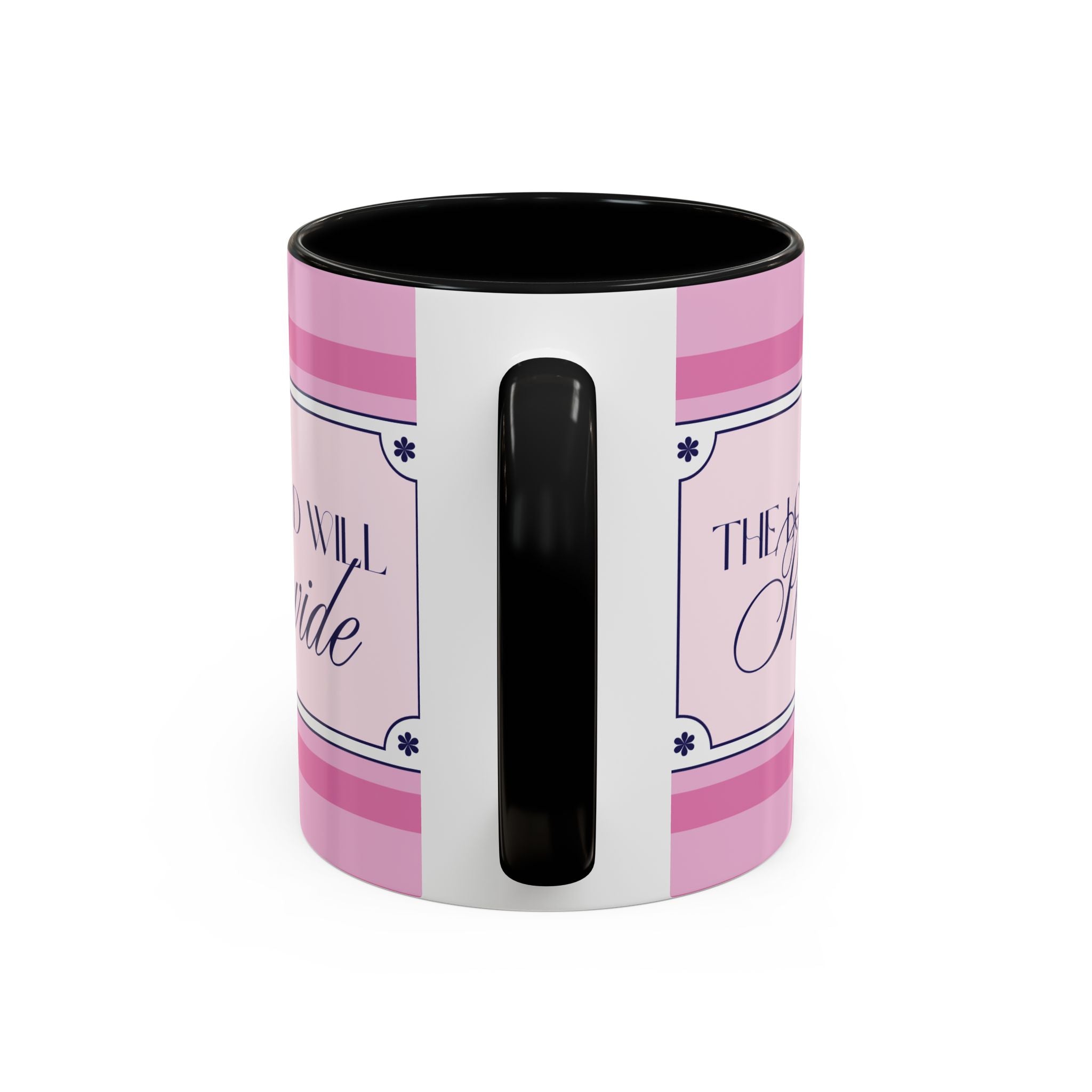 The Lord Will Provide Pink Accent Coffee Mug — Inspirational Christian Scripture Gift (11/15 oz)
