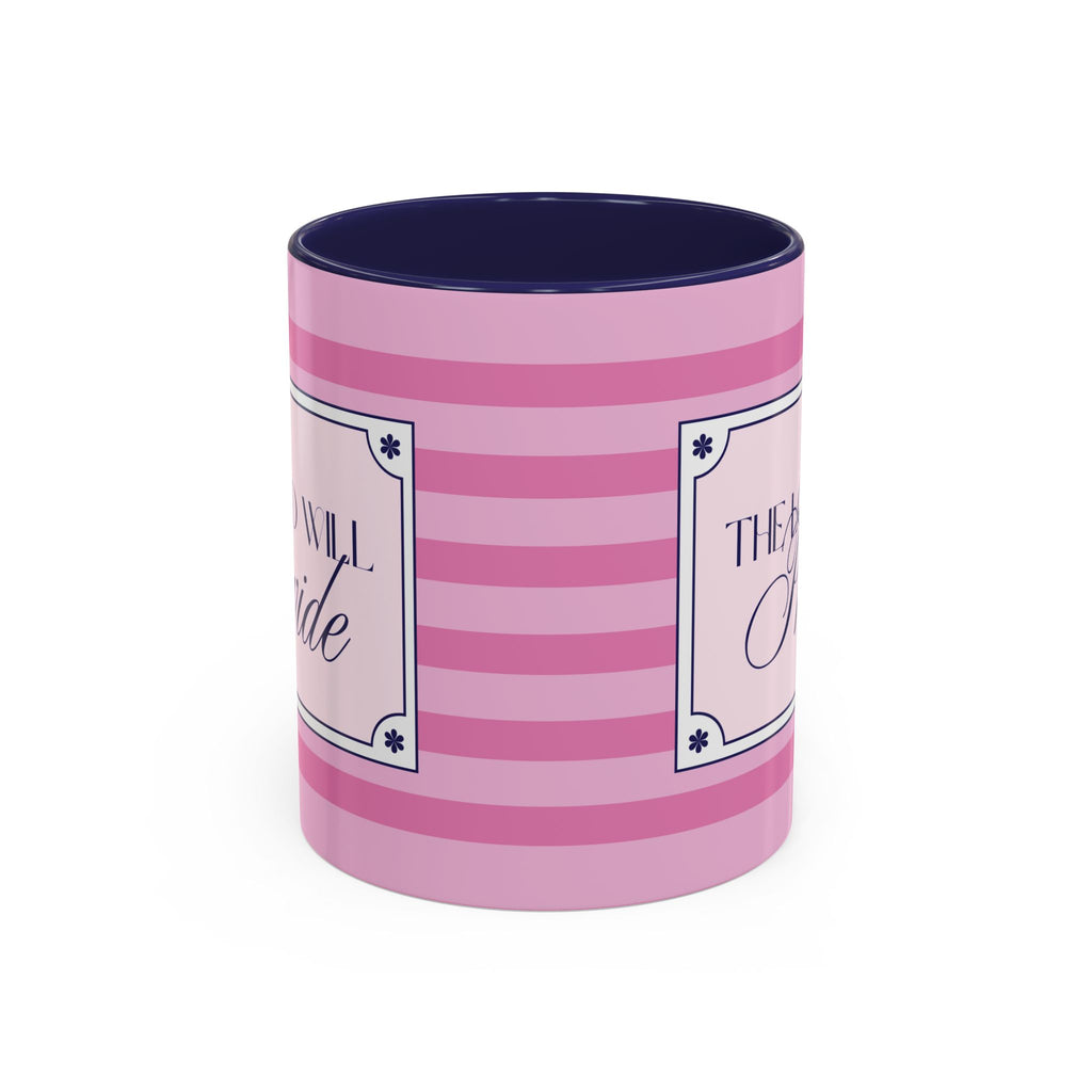 The Lord Will Provide Pink Accent Coffee Mug — Inspirational Christian Scripture Gift (11/15 oz)