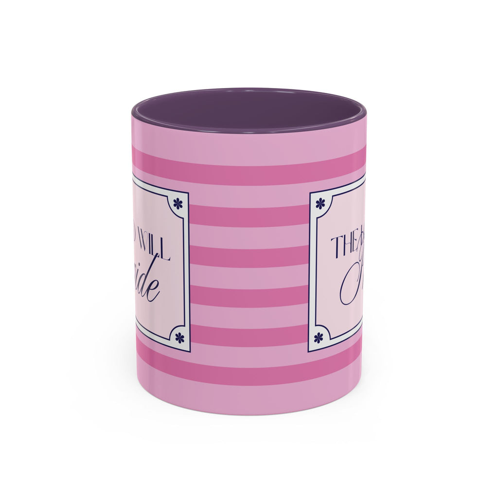 The Lord Will Provide Pink Accent Coffee Mug — Inspirational Christian Scripture Gift (11/15 oz)