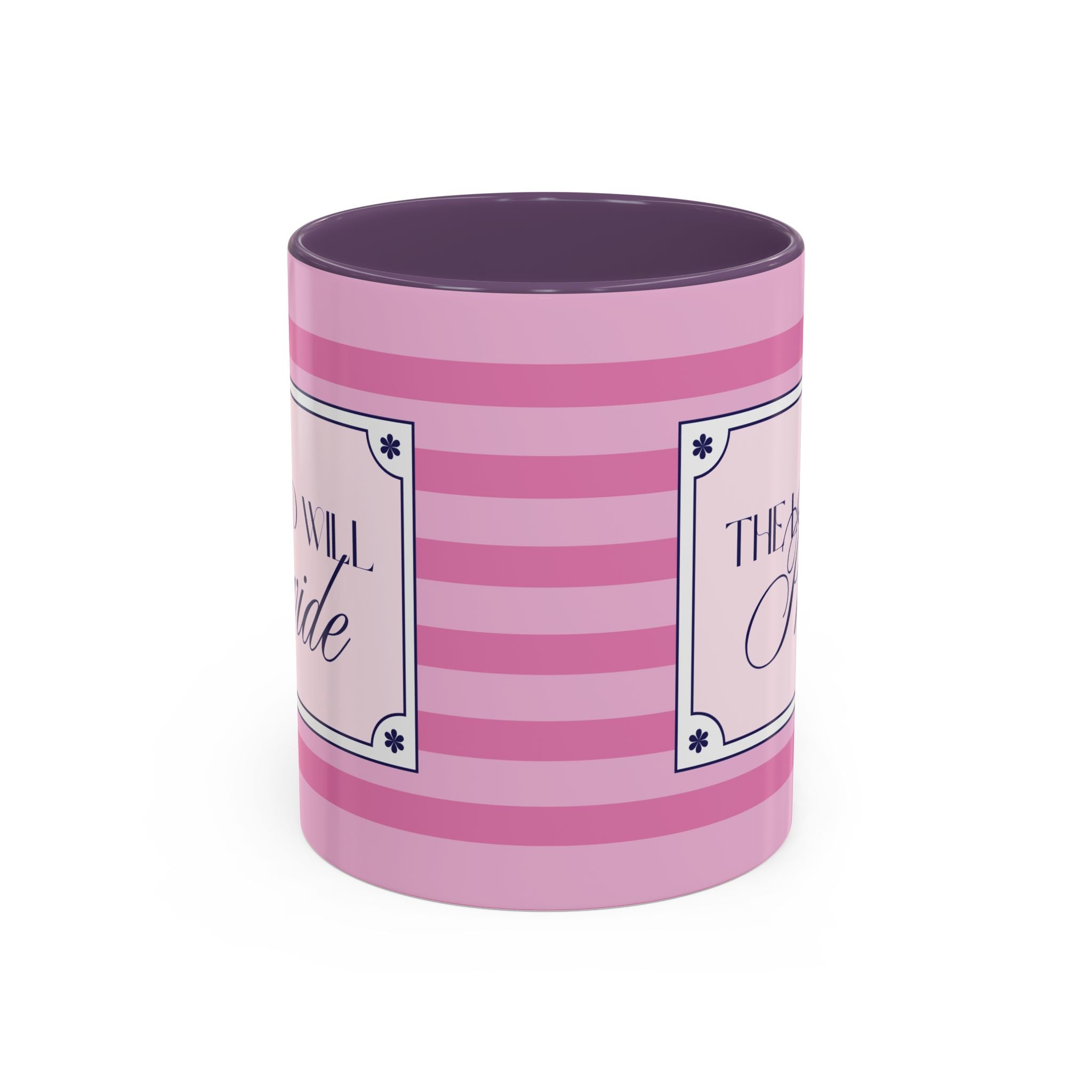 The Lord Will Provide Pink Accent Coffee Mug — Inspirational Christian Scripture Gift (11/15 oz)